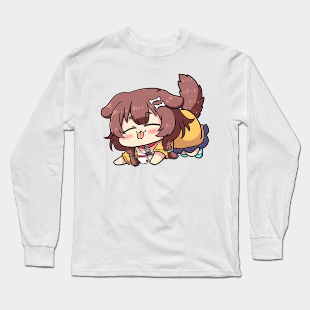 Inugami Korone Chibi Long Sleeve T-Shirt by Kent